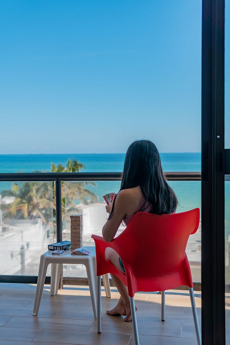 Condo vista al mar, alberca rooftop Chixchulub