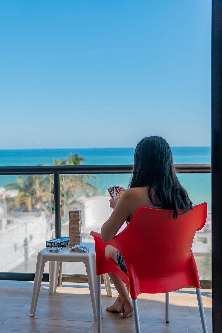 Condo vista al mar, alberca rooftop Chixchulub