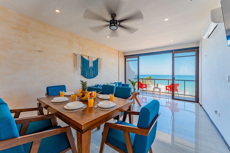 Condo vista al mar, alberca rooftop Chixchulub