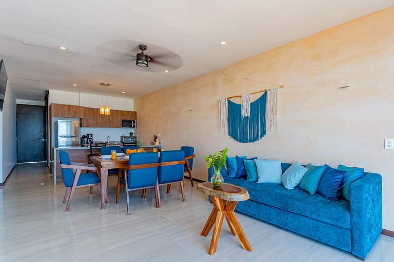 Condo vista al mar, alberca rooftop Chixchulub