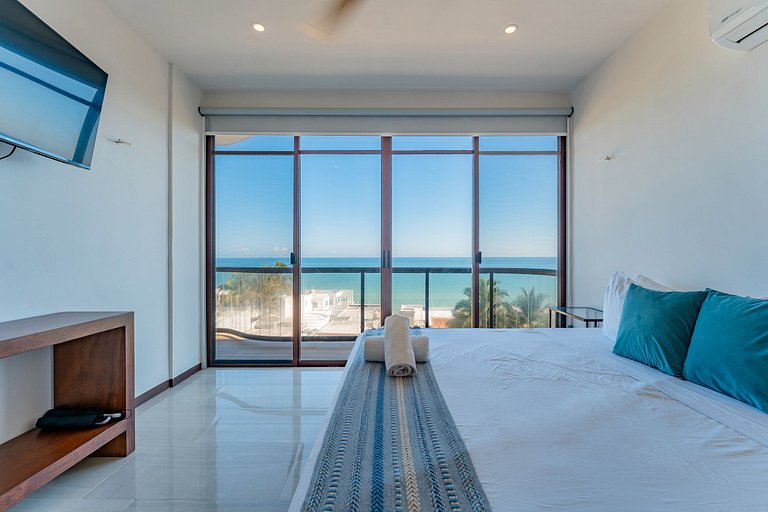 Condo vista al mar, alberca rooftop Chixchulub