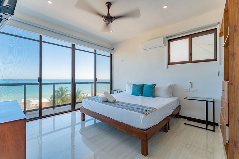Condo vista al mar, alberca rooftop Chixchulub