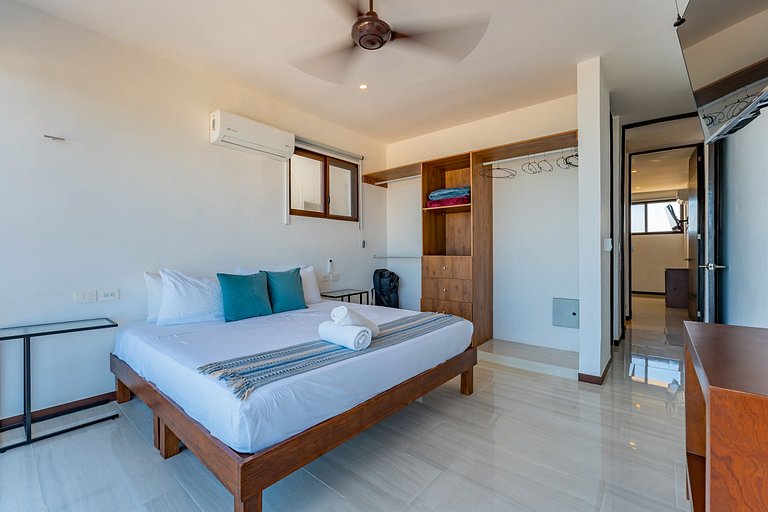 Condo vista al mar, alberca rooftop Chixchulub
