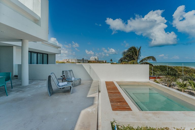 Departamento con vista al mar .