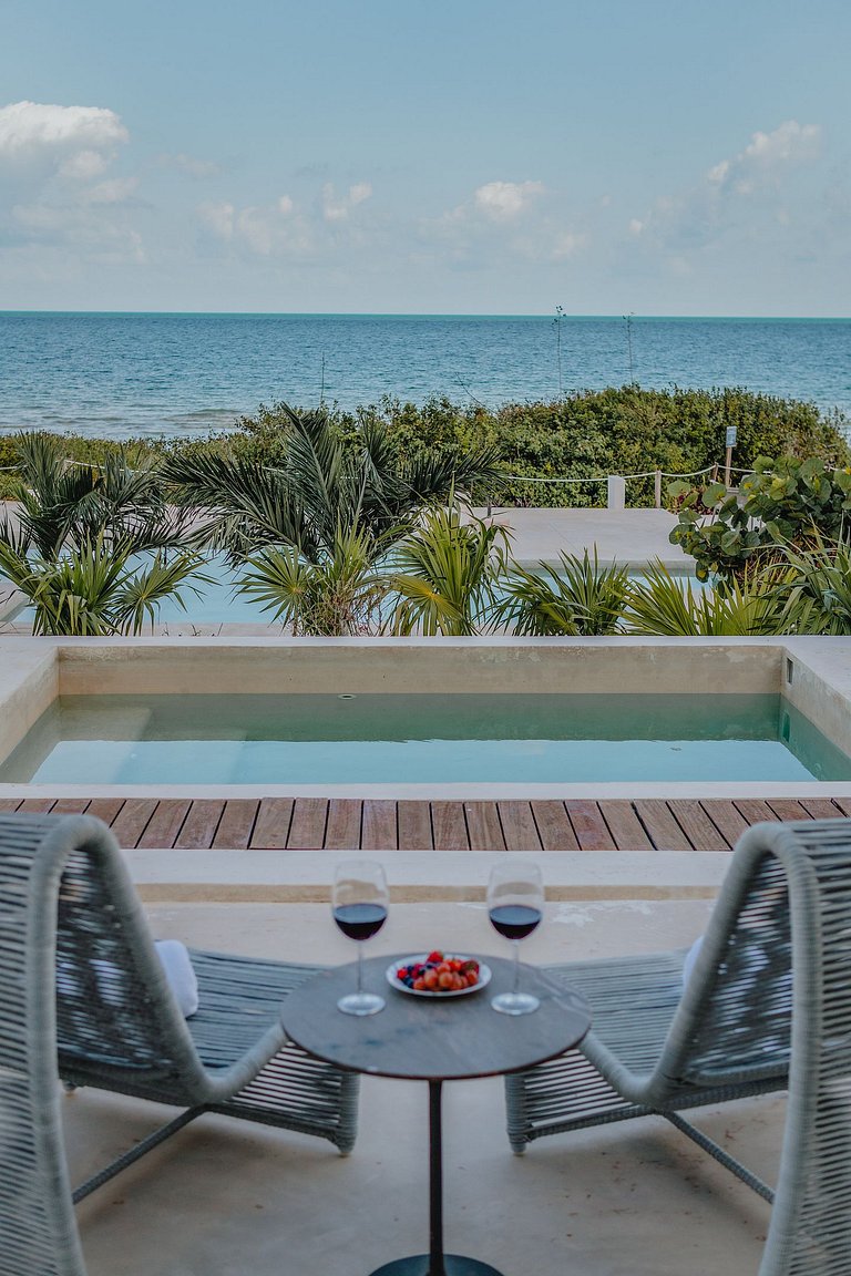 Departamento con vista al mar .