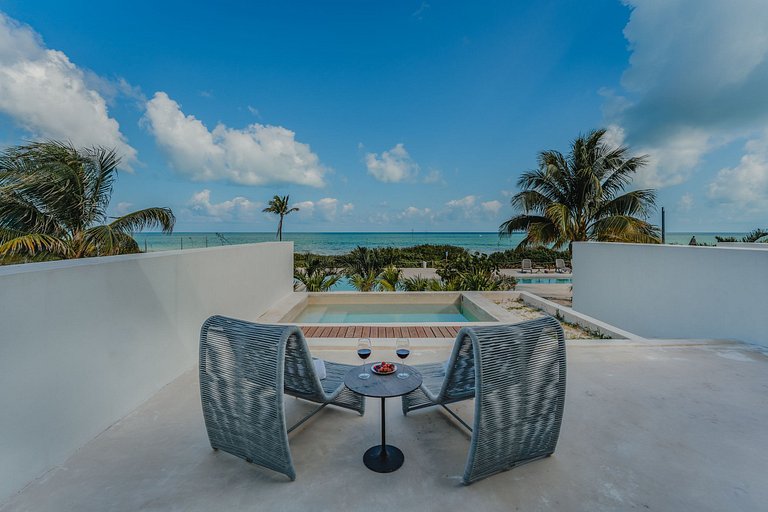 Departamento con vista al mar .