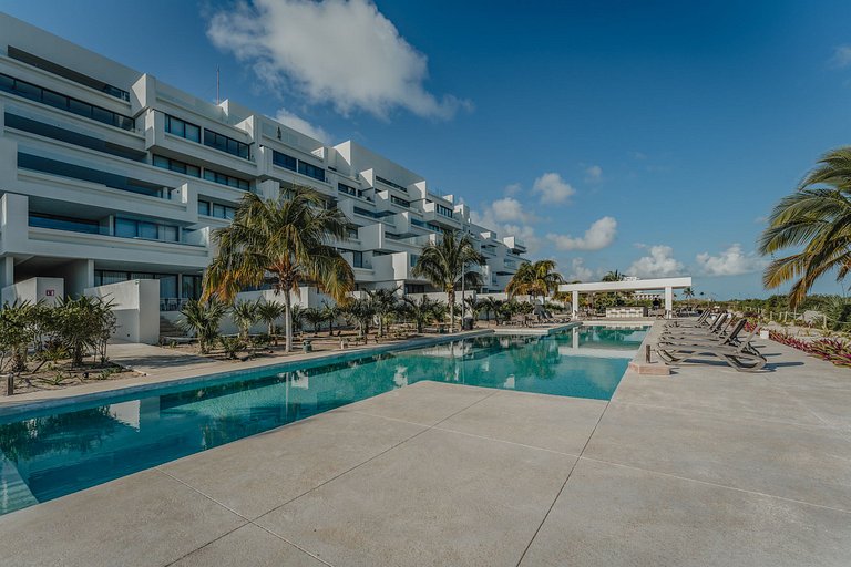 Departamento con vista al mar .