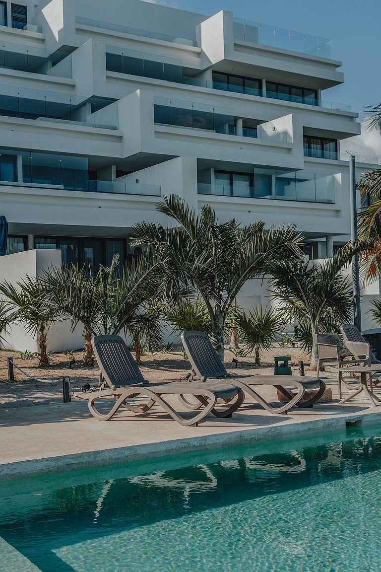 Departamento con vista al mar .